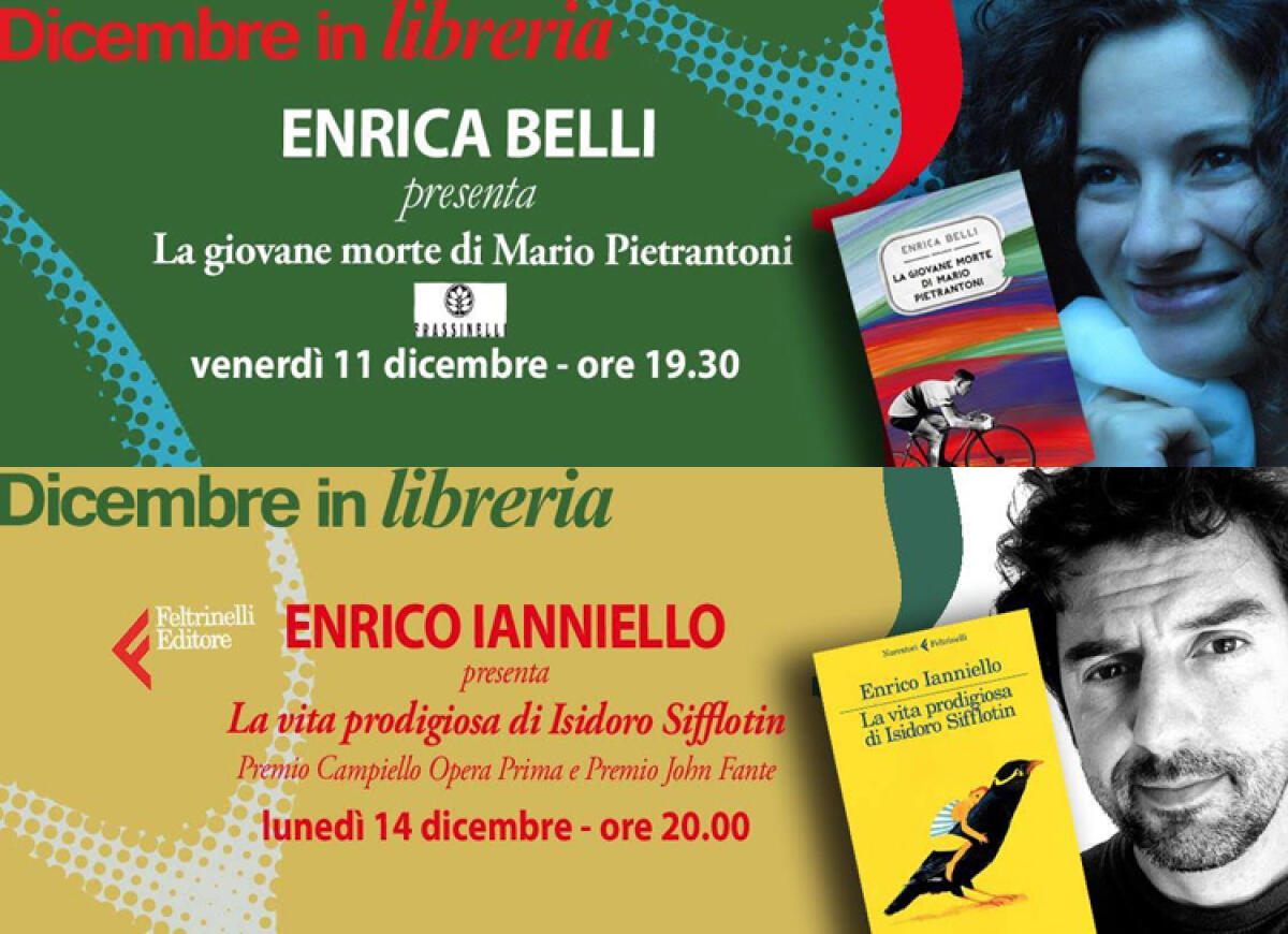 Natale alla Libreria Kublai di Lucera, tra scrittori esordienti ed editori indipendenti - Le locandine dei due eventi alla libreria Kublai di Lucera