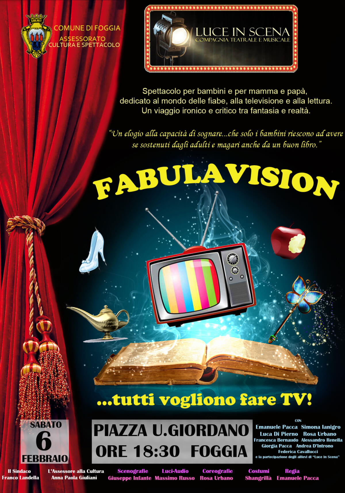 "FabulaVision", a Foggia lo spettacolo di Carnevale dedicato ai bambini - La locandina di "FabulaVision"