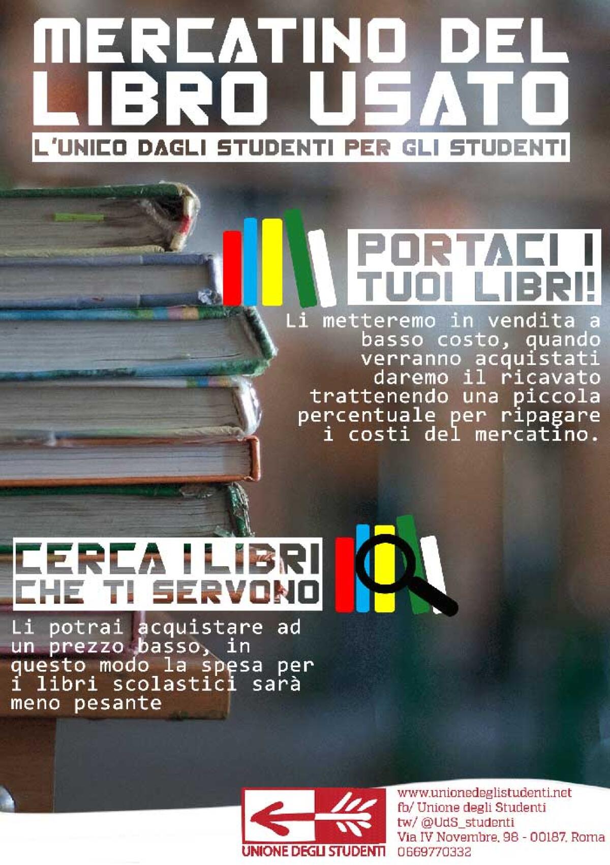 UDS contro il caro-libri: parte il mercatino dell'usato - 
