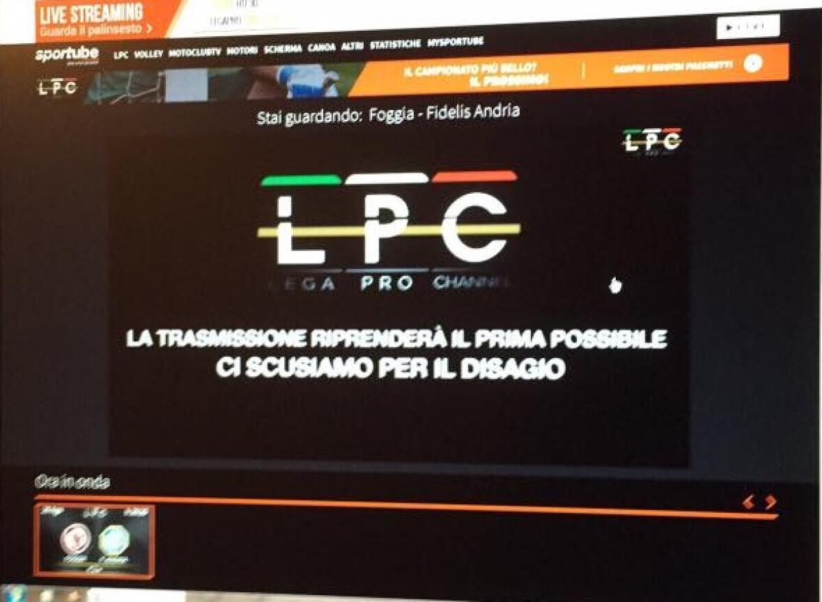 Foggia-Andria oscurata, disastro Sportube. Esplode la protesta sui social - 