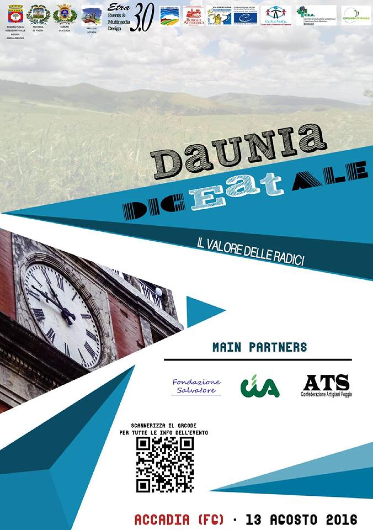 "Daunia DigEATale-Il valore delle radici" il 13 agosto ad Accadia - 