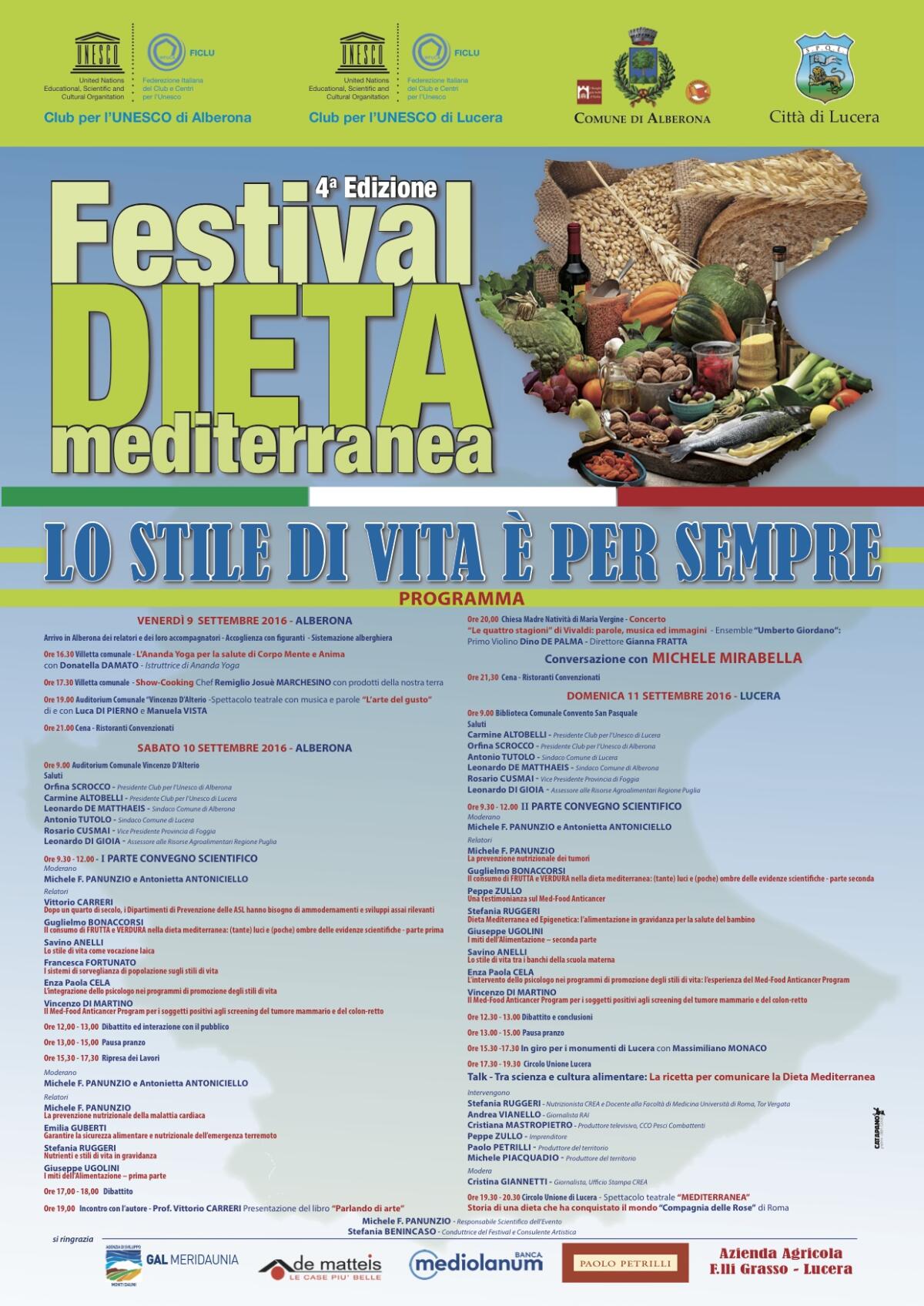 Dieta Mediterranea, attori, medici e cuochi da tutta Italia ad Alberona - 