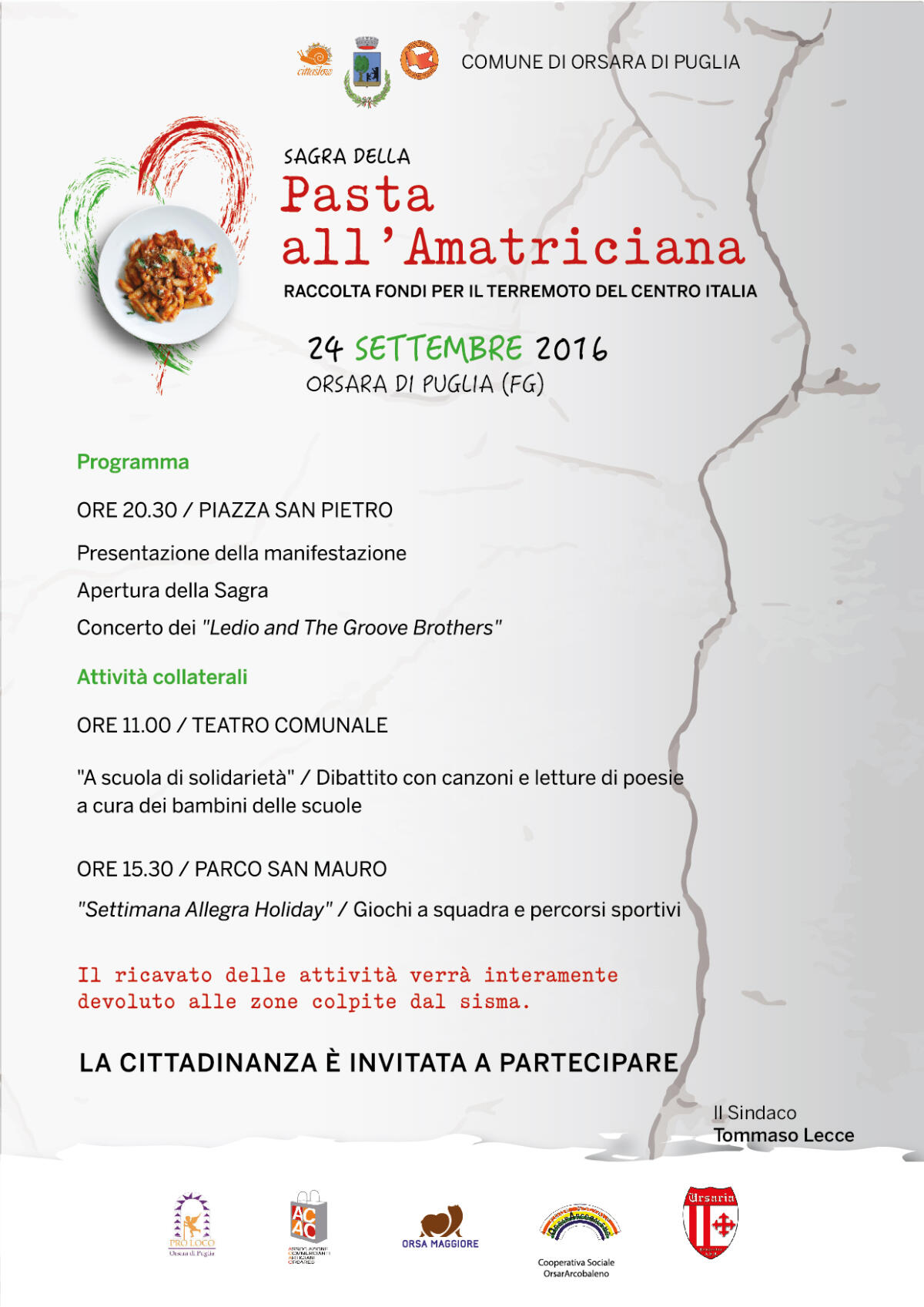 Orsara per Amatrice: una sagra per raccogliere fondi - 