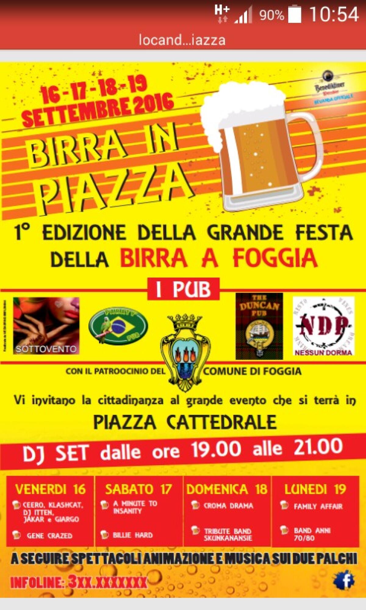 Dal 16 al 19 Settembre a Foggia va in scena "Birra in Piazza" - 