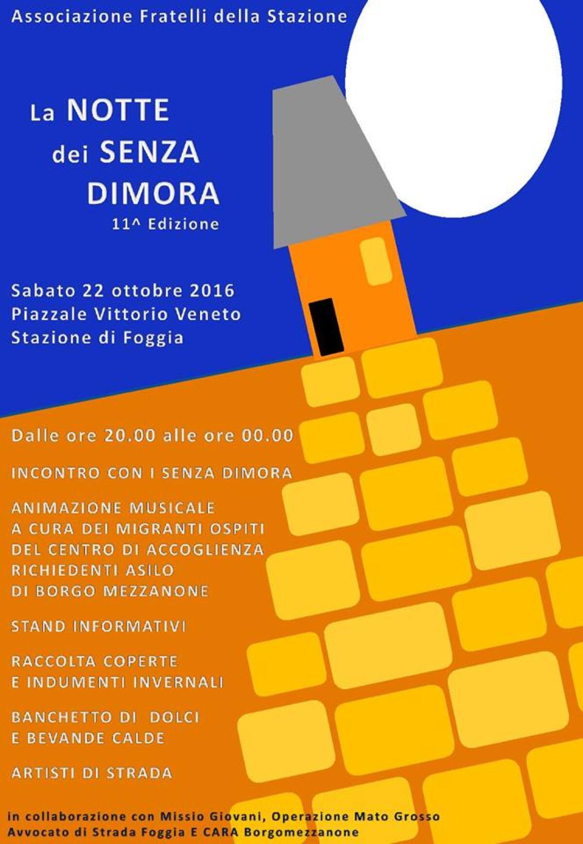 Torna la “Notte dei senza dimora”, una serata di festa con e per i poveri - 