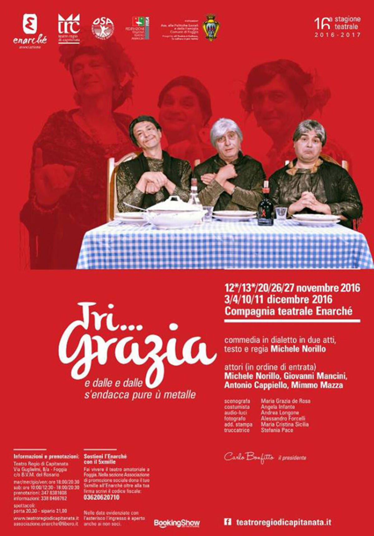 “Tri... Grazia – e dalle e dalle s’endacca pure ù metalle” - 