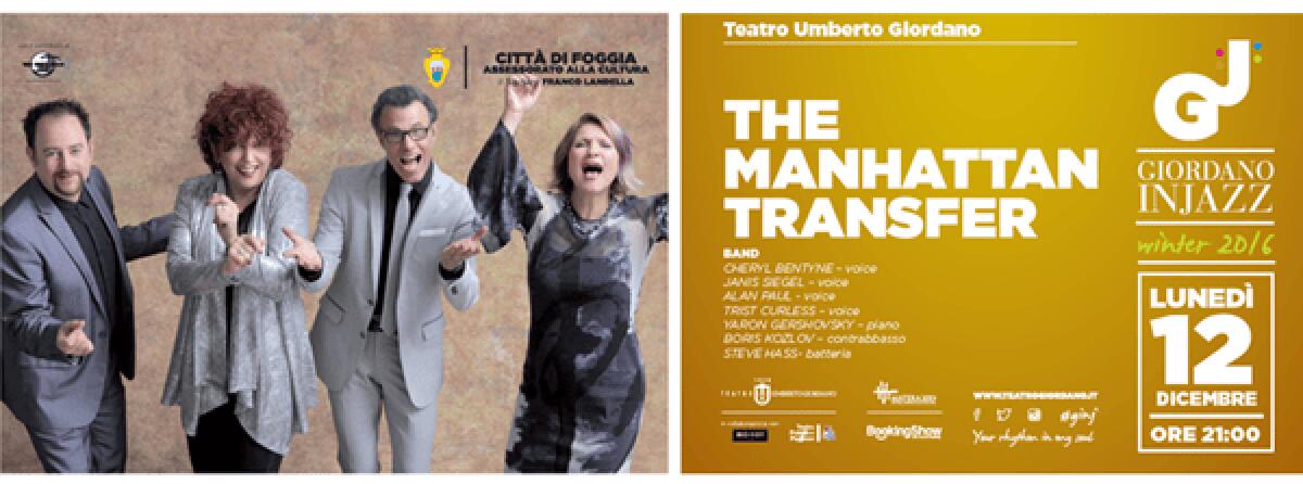 I mitici Manhattan Transfer al Giordano in Jazz - 