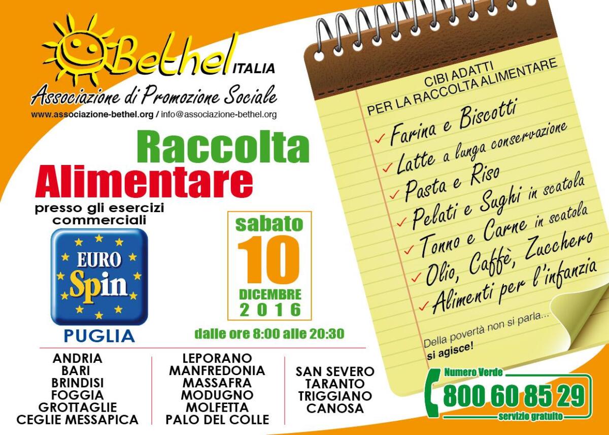 Raccolta alimentare a favore delle città colpita dal sisma nelle Marche - 