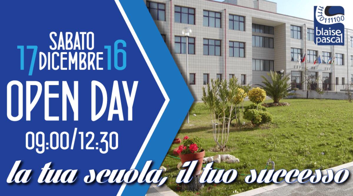 Il 17 Dicembre "Open Day" al Blaise Pascal - 