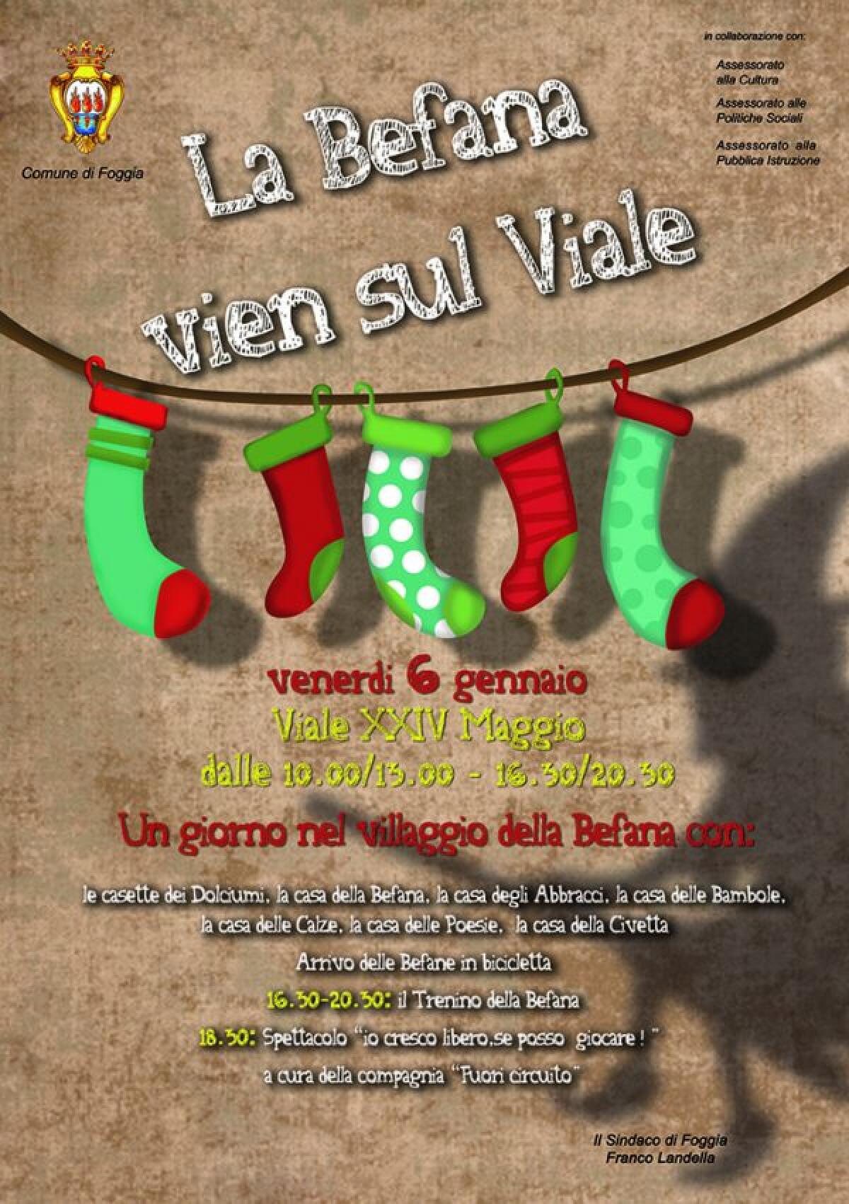 "La Befana vien sul Viale". Il 6 Gennaio evento dedicato all'Epifania - 
