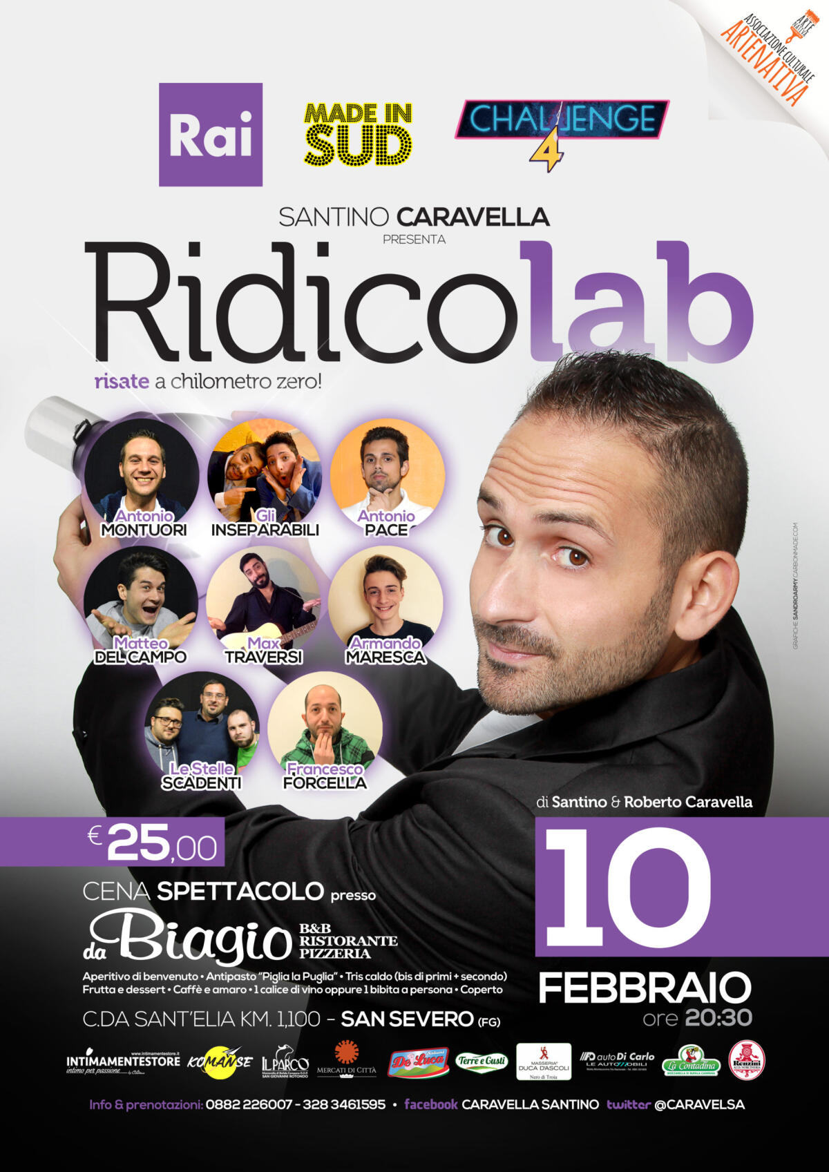 "Ridicolab", risate a 'chilometro zero' nel nuovo show di Santino Caravella - 