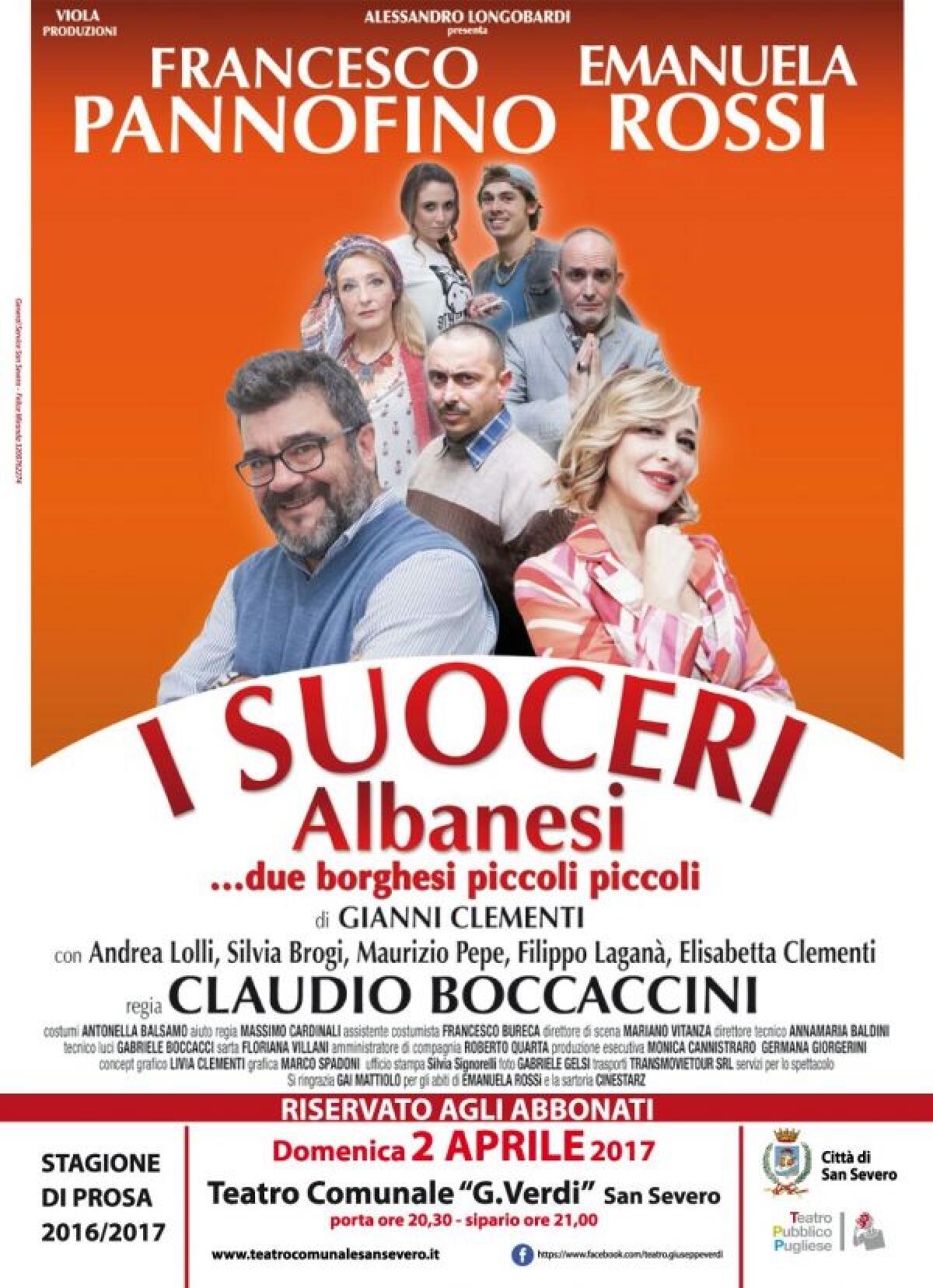 Francesco Pannofino a San Severo con lo spettacolo "I Suoceri Albanesi..." - 