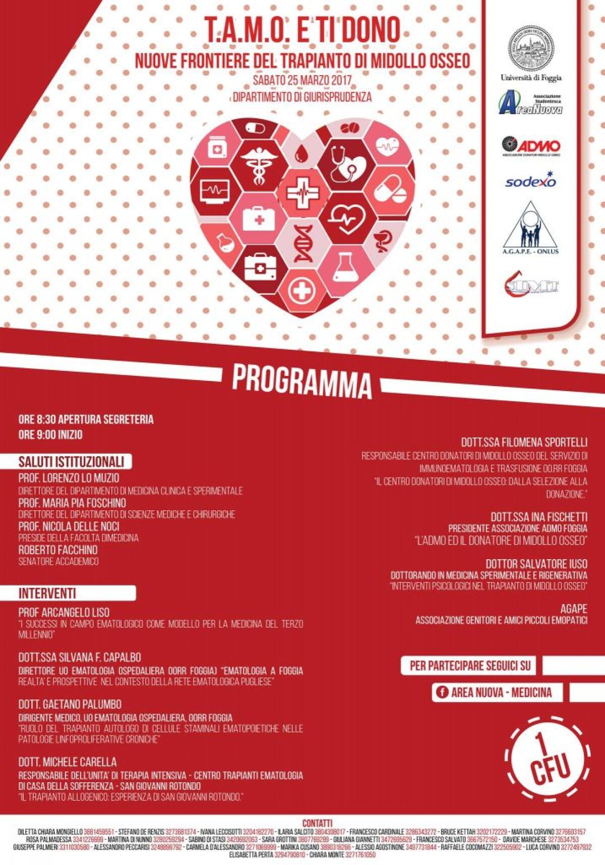 T.A.M.O. e ti Dono – Nuove frontiere del trapianto di Midollo Osseo - 