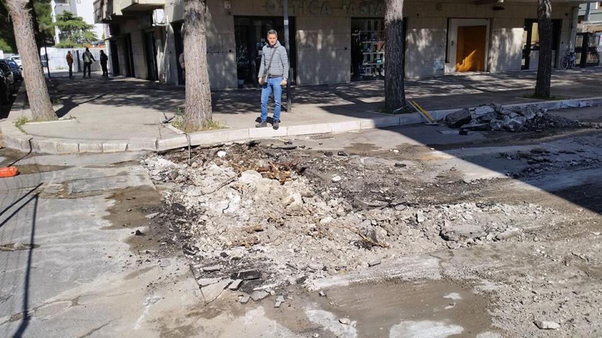 San Pio X: rimossa la pericolosa radice che gonfiava l'asfalto - 