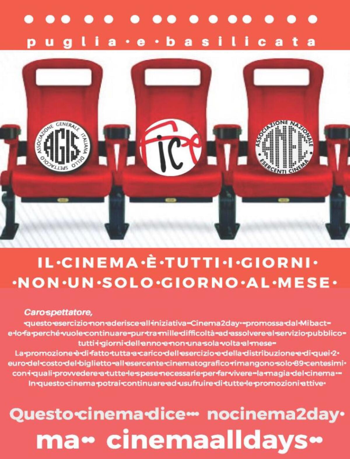 Cinema 2Day, la Multisala non aderisce al rinnovo dell'iniziativa - 