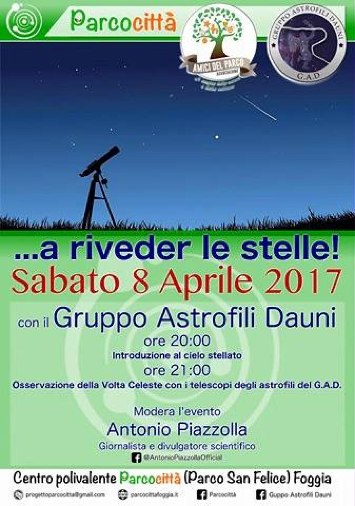 Tutti a guardar le stelle: a Foggia l'8 aprile si inaugura la stagione astronomica - 