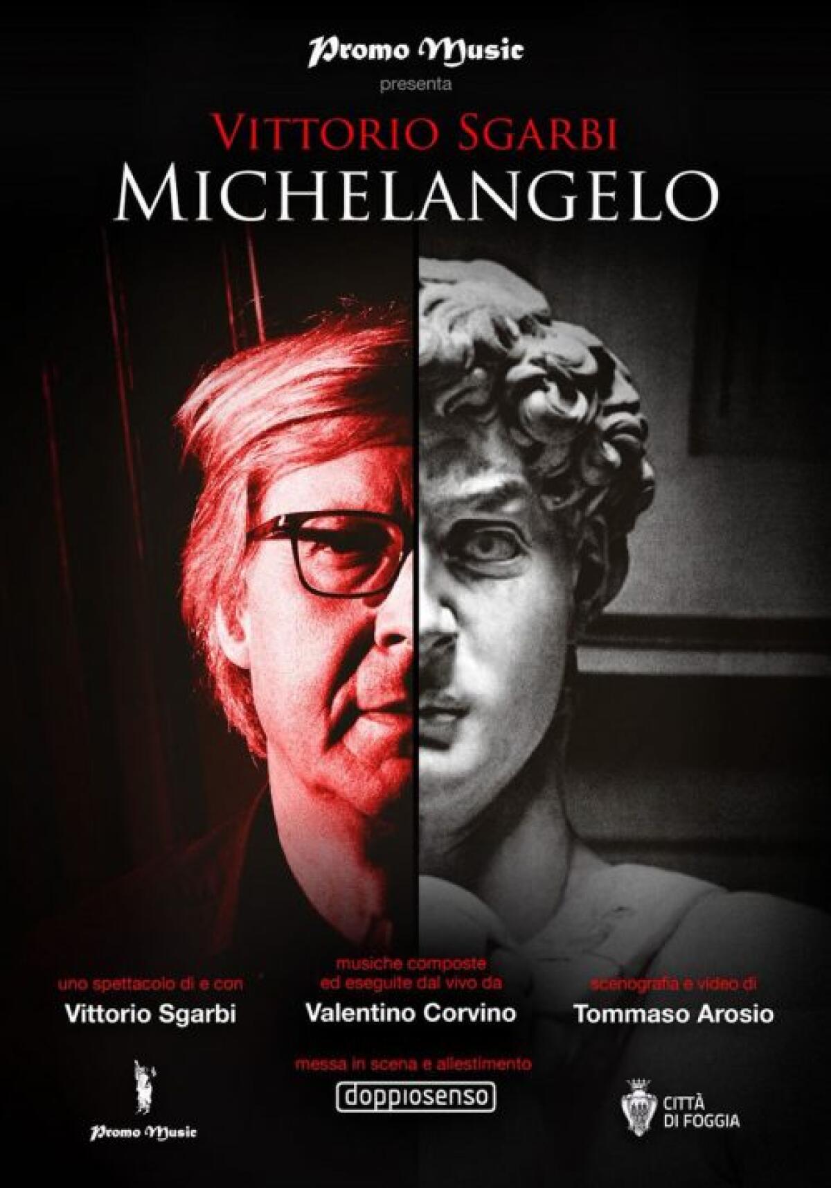 Stagione di prosa Teatro "Giordano": Sgarbi racconta Michelangelo - 