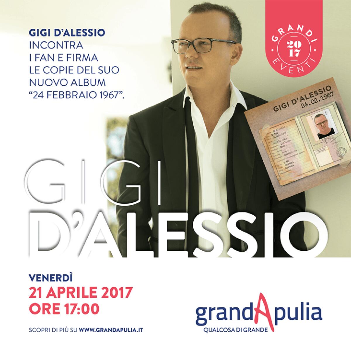 Gigi d'Alessio oggi al GrandApulia - 
