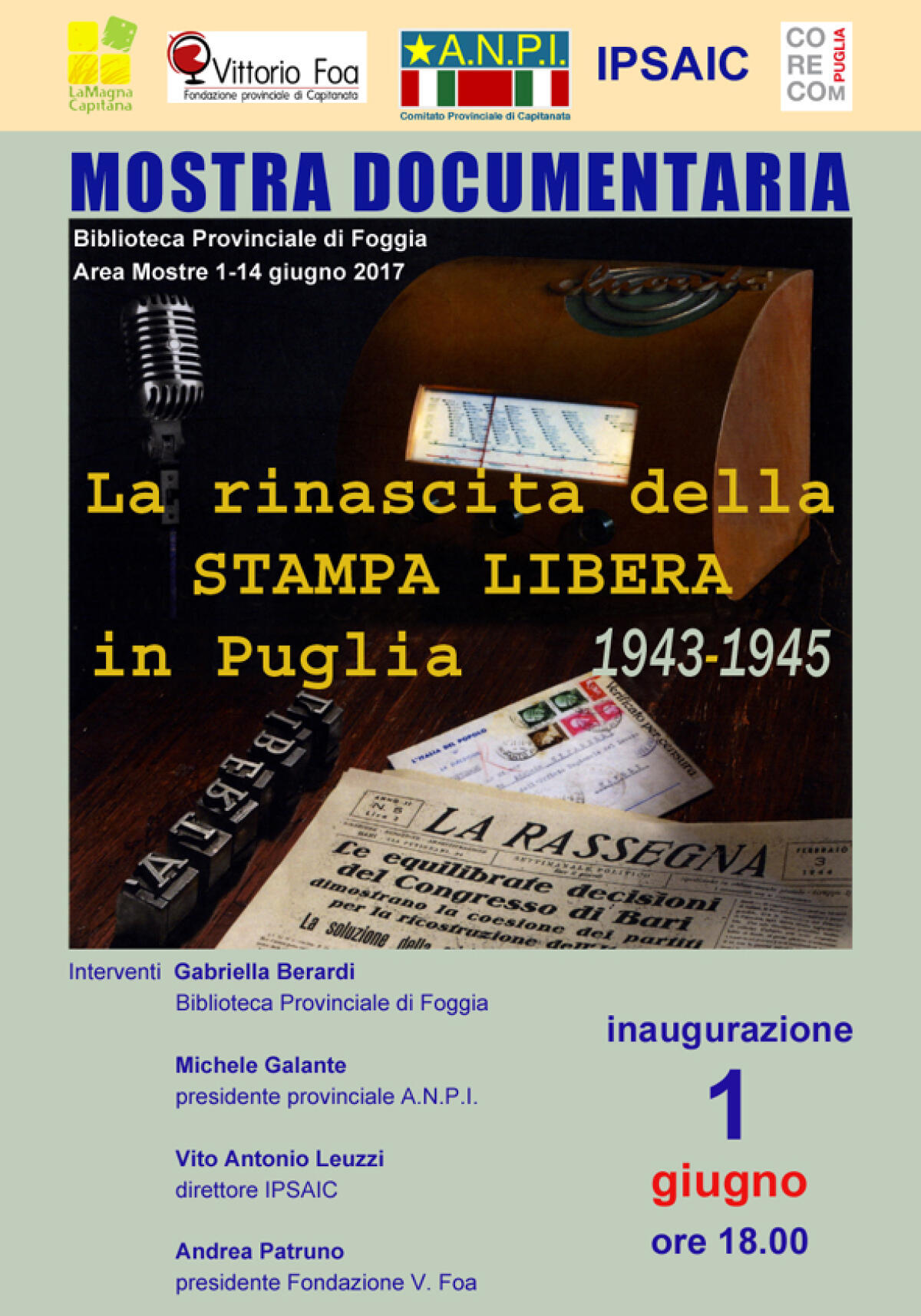 Mostra fotografica “La rinascita della stampa libera in Puglia. 1943 – 1945” - 