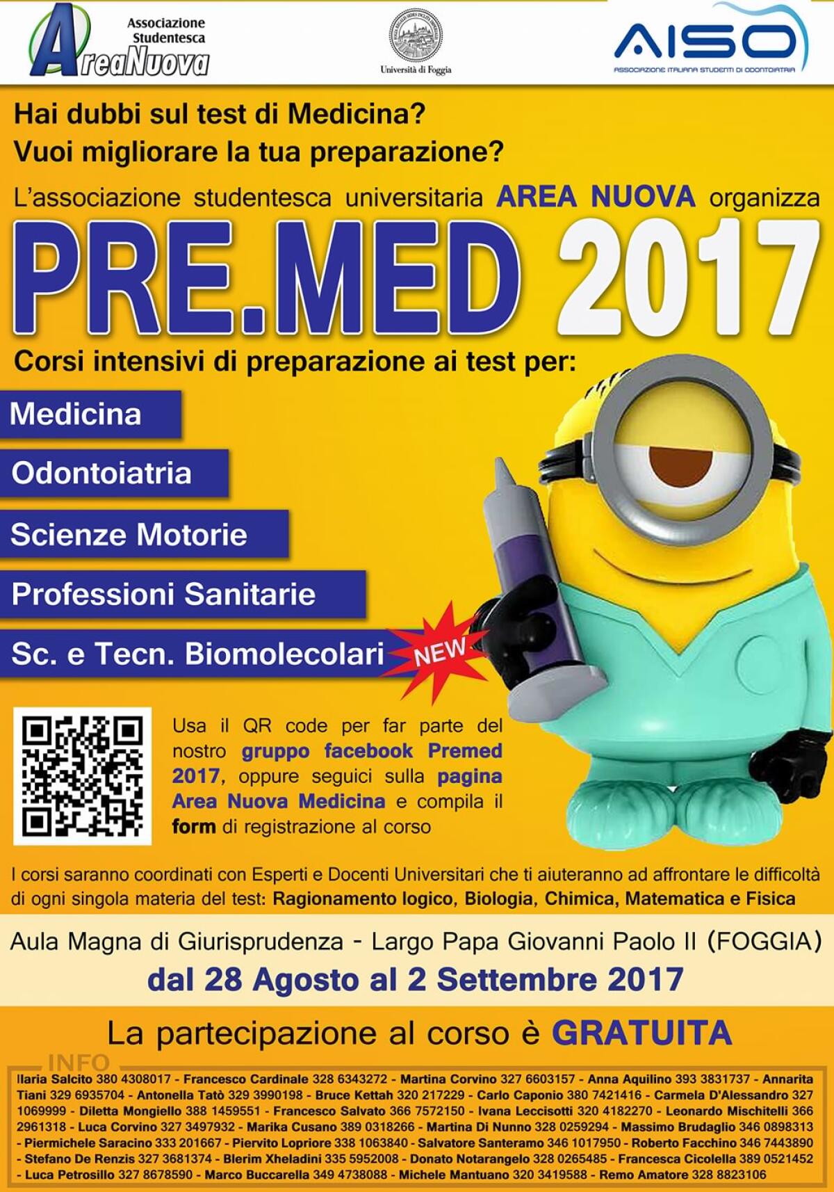Tornano come ogni anno i Pre.Med, i corsi di preparazione ai test di Area Medica - 
