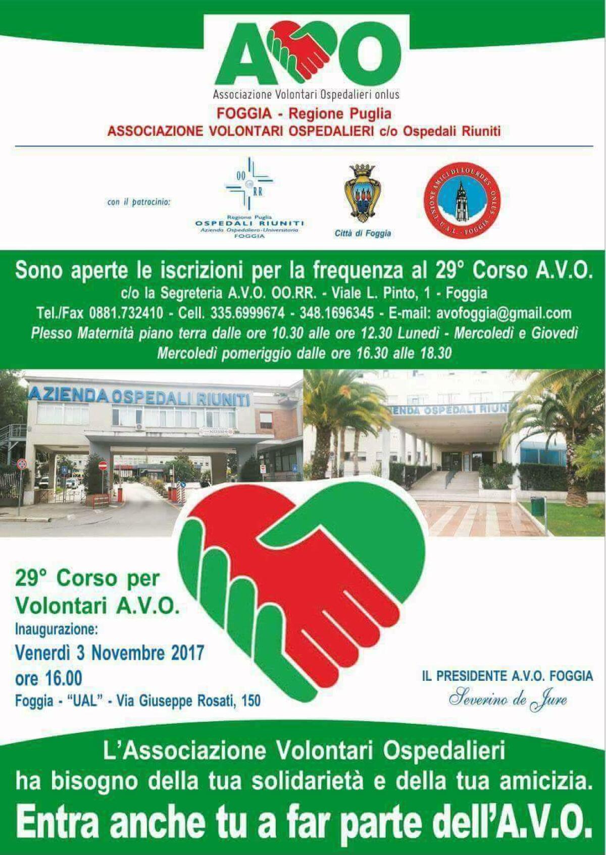 Ai nastri di partenza il 29° corso AVO - 