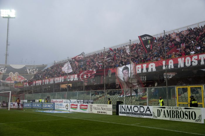 Primo tempo, Foggia-Brescia 1-0.