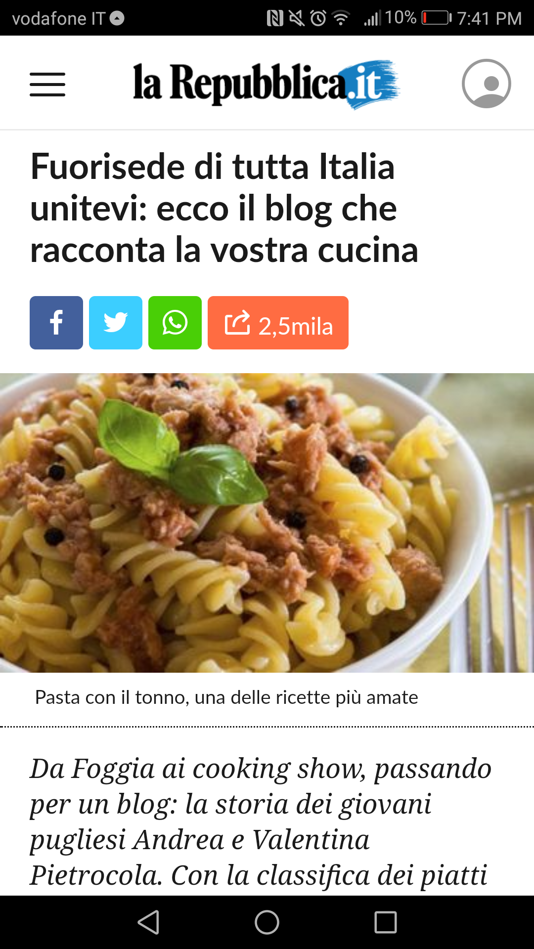 I #cuochifuorisede alla ribalta nazionale: da La Repubblica a Radio Deejay, i due fratelli foggiani Andrea e Valentina Pietrocola fanno breccia nel cuore degli italiani