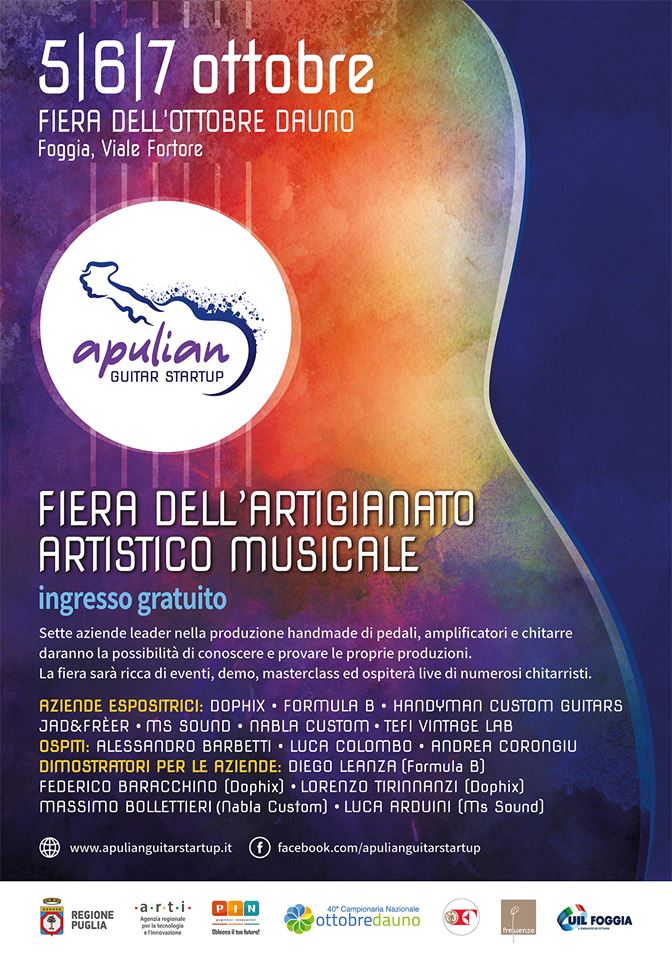 La locandina dell'Apulian Guitar Startup