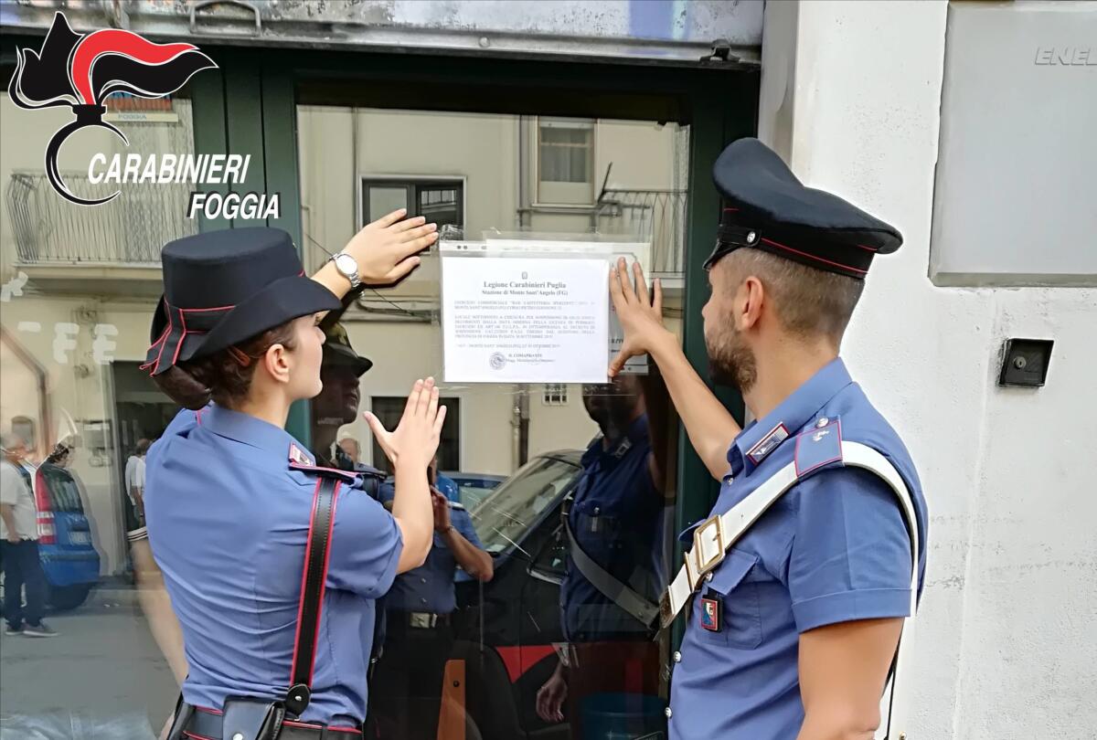 Sigilli ad un bar sul Gargano: era il ritrovo di pregiudicati - 