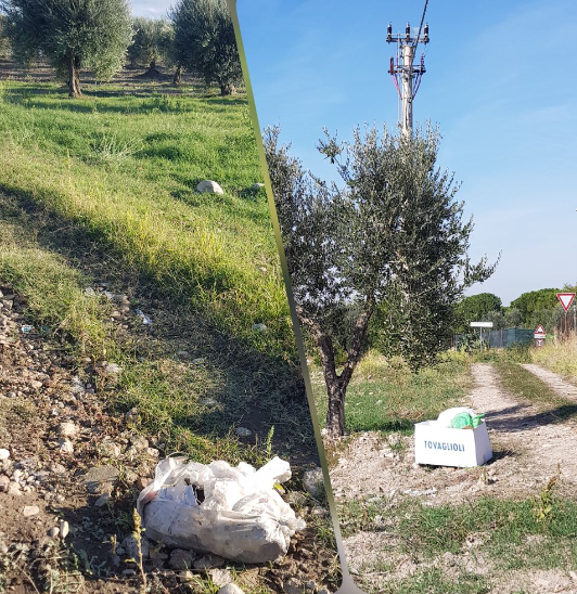 Ordona, Contrada Ponterotto: "abbandono non autorizzato" e illecito di rifiuti
