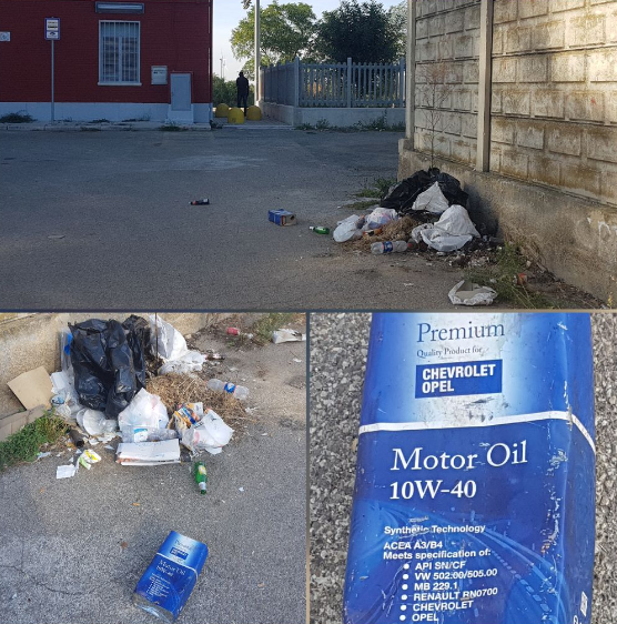 Ordona, Contrada Ponterotto: "abbandono non autorizzato" e illecito di rifiuti