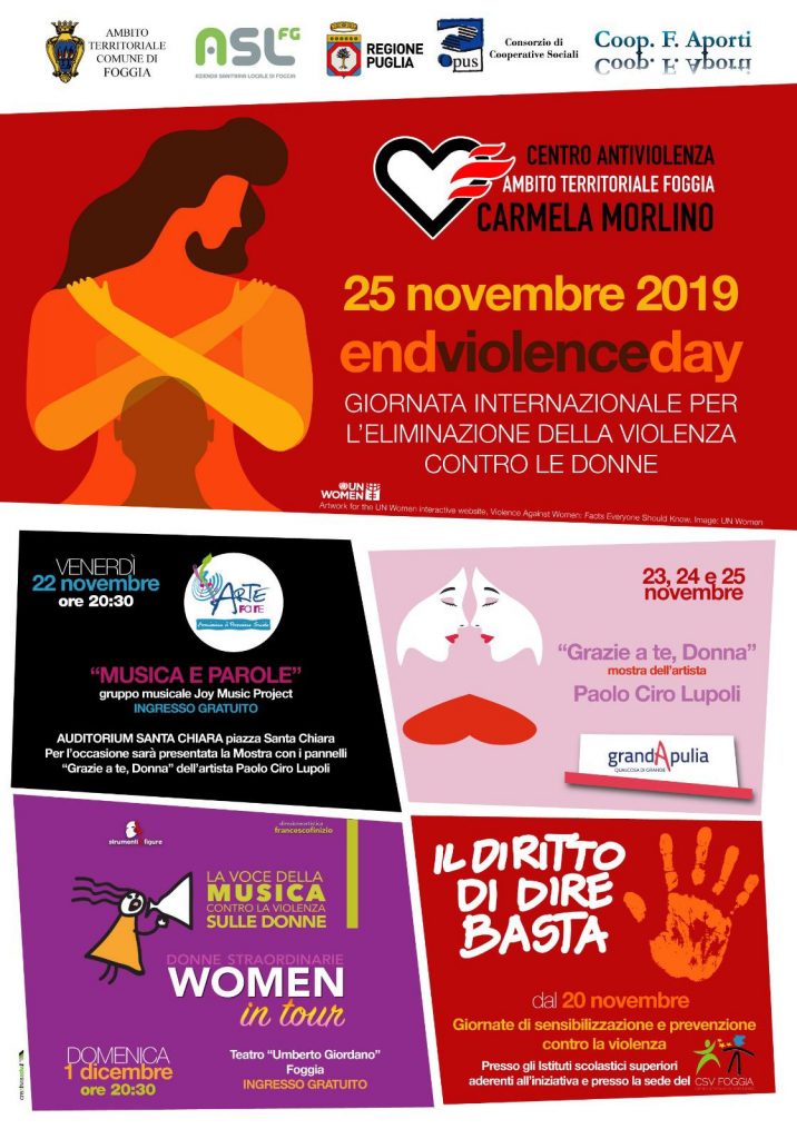 Violenza sulle donne, a Foggia tante iniziative per combattere la violenza di genere