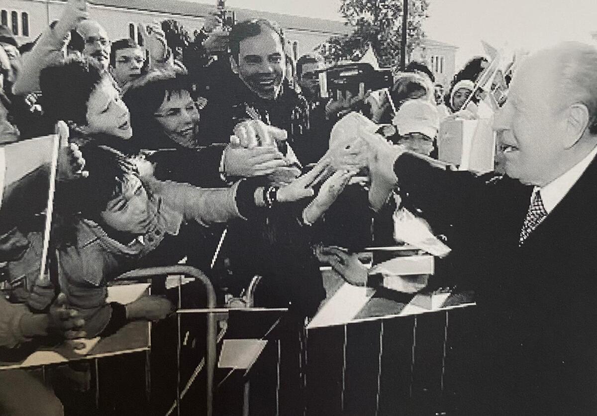 Il 30 gennaio 2006 il Presidente Carlo Azeglio Ciampi arriva a Foggia - Foto tratta dal libro "Polizia Municipale di Foggia" di M. Turso e C. Palmieri