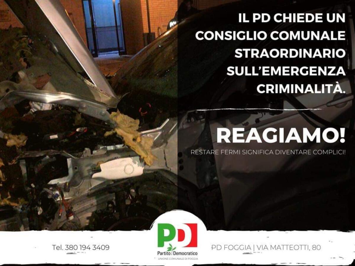 Emergenza Criminalità: Il PD chiede un Consiglio Comunale Straordinario - 