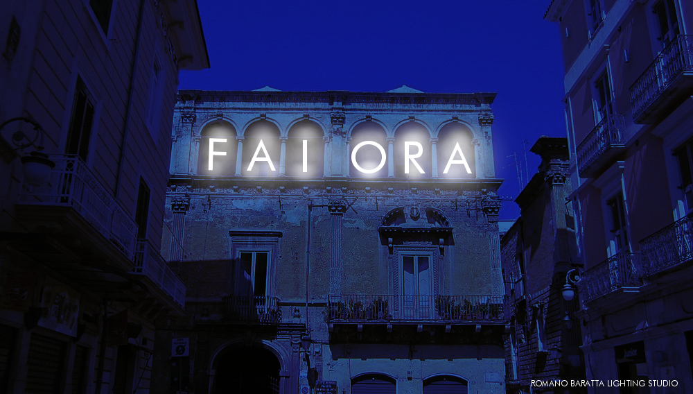 FAI ORA: la proposta del light designer Romano Baratta