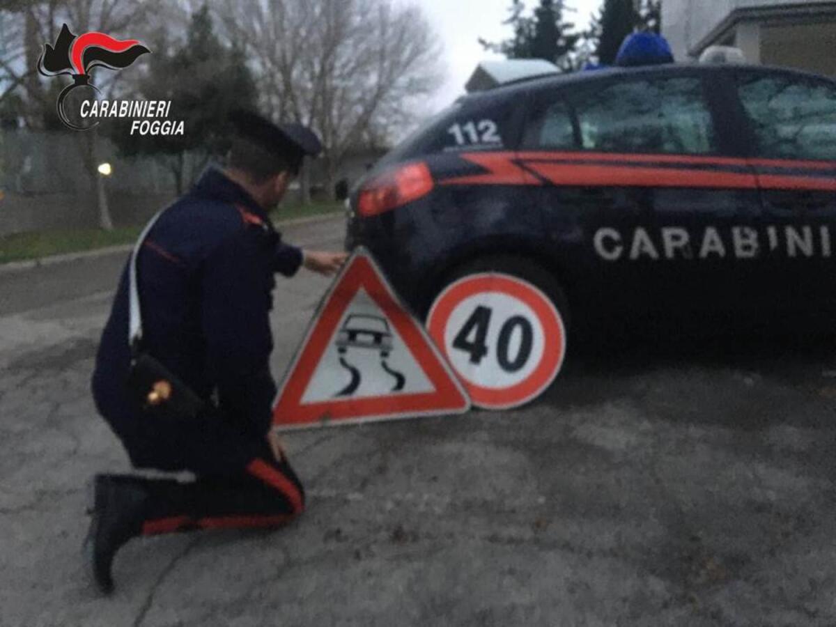 Sorpreso a rubare segnali stradali: fermato un 38enne - 