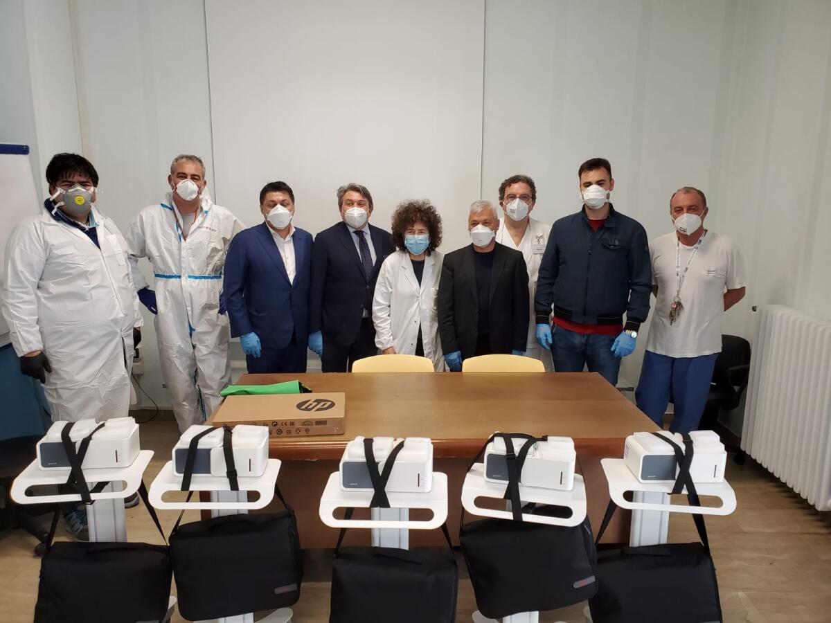 Orta Nova, azienda dona ventilatori polmonari, ecografo e computer al Riuniti di Foggia - 