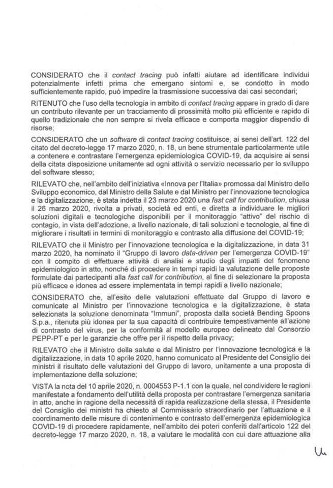 Covid-19: firmata ordinanza per "Immuni", l'app per tracciare i contagi