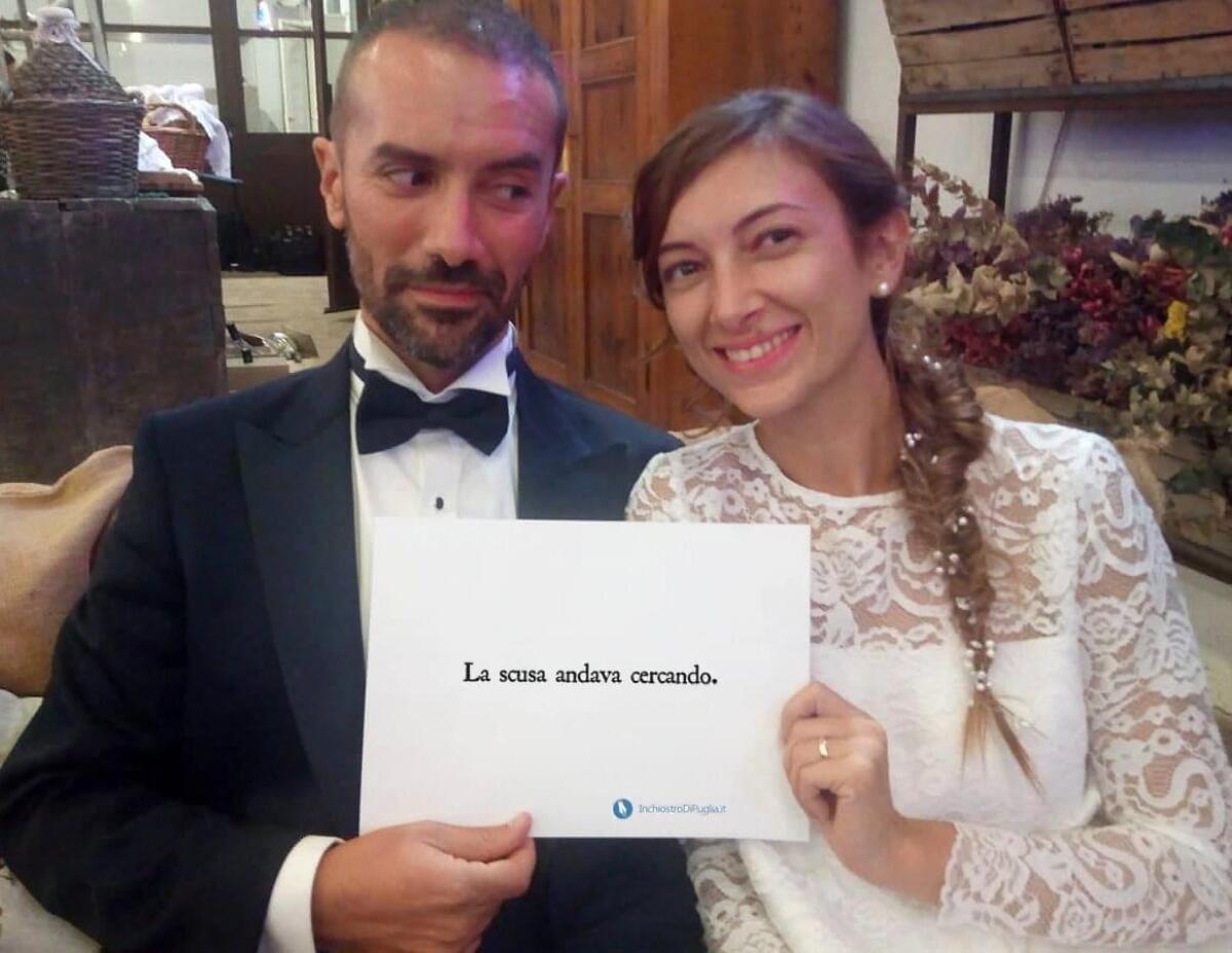 Coppia foggiana (finalmente) si sposa dopo il lockdown. Lei: "Questo la scusa andava cercando" - 