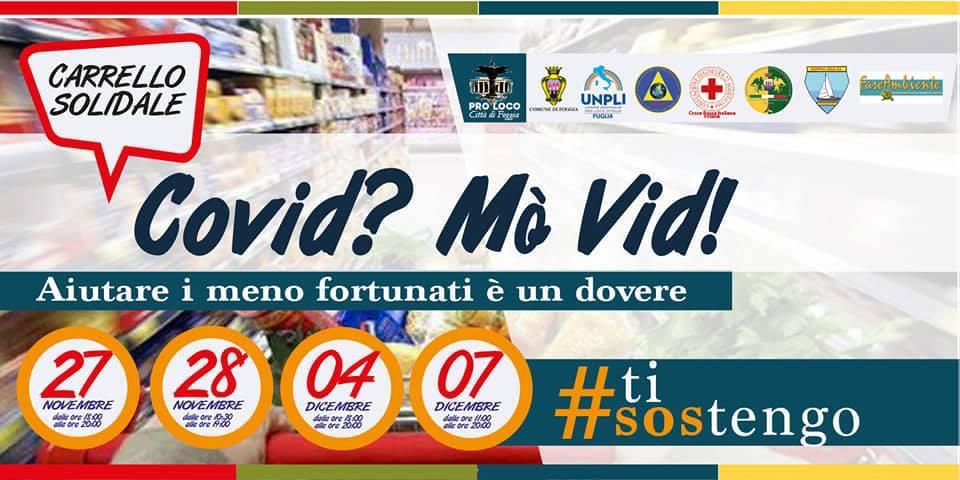 "Covid? Mò Vid!", a Foggia parte il carrello solidale: una raccolta per aiutare i meno fortunati