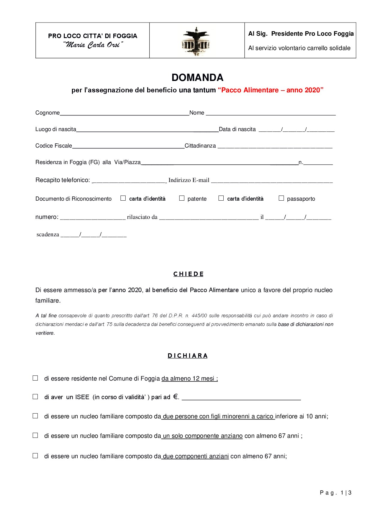 Domanda_PaccoAlimentare_ProLocoFoggia_