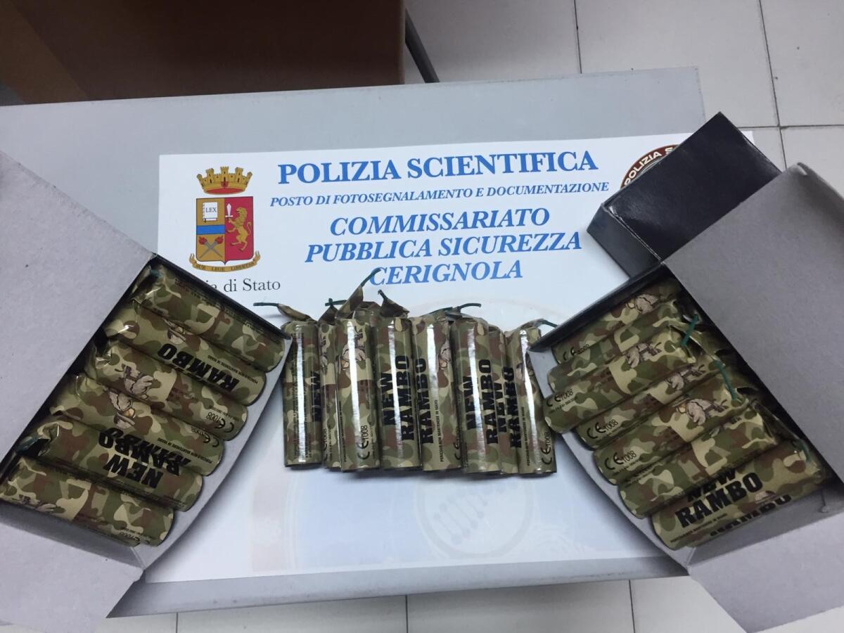 Cerignola, nascondevano bombe carta nel negozio e a casa: arrestati padre e figlio - 