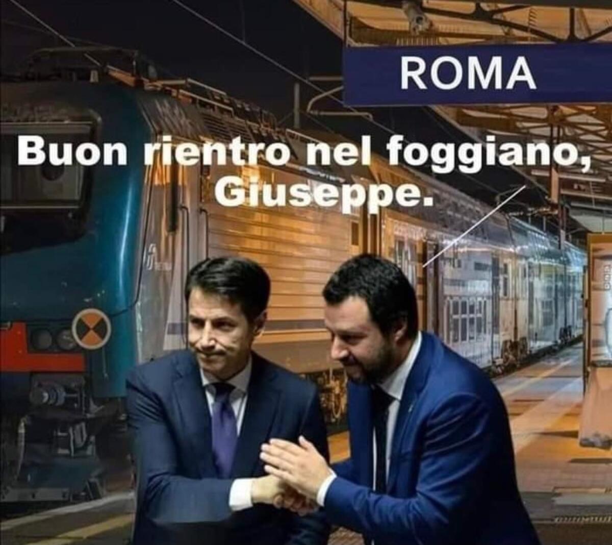 Conte lascia Palazzo Chigi, la Lega sui social: "Buon rientro nel Foggiano" - 