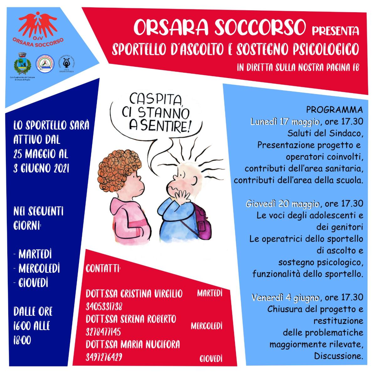 Orsara, uno sportello d’ascolto e sostegno psicologico per famiglie e adolescenti - 