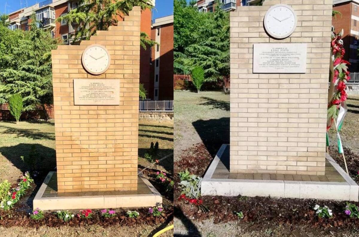 Foggia, rubate piantine collocate ai piedi della stele commemorativa dedicata a Luigi Pinto - 