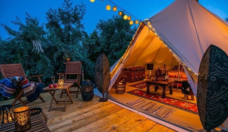 Glamping a Roseto Valfortore, lavori in corso per dormire in una tenda allestita come una stanza di hotel a 5 stelle