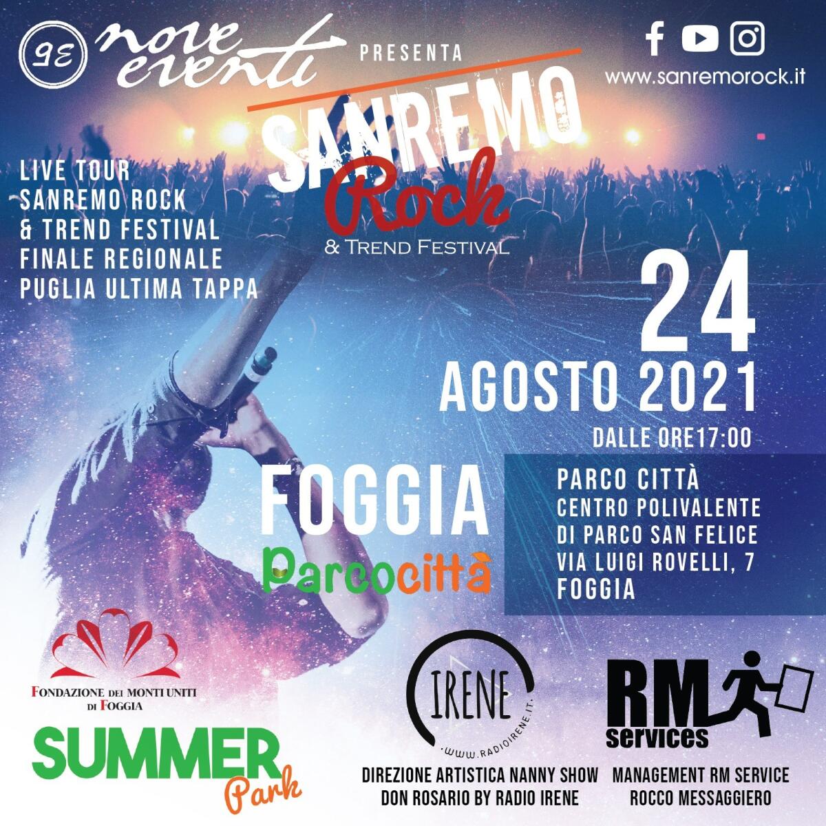 Summer Park 2021, a Parcocittà la finale regionale del Sanremo Rock - 