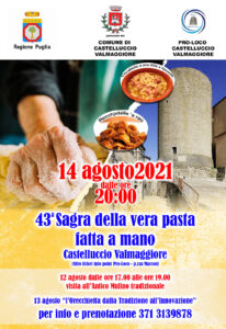 Estate sui Monti Dauni: a Castelluccio Valmaggiore la Sagra della vera pasta fatta a mano
