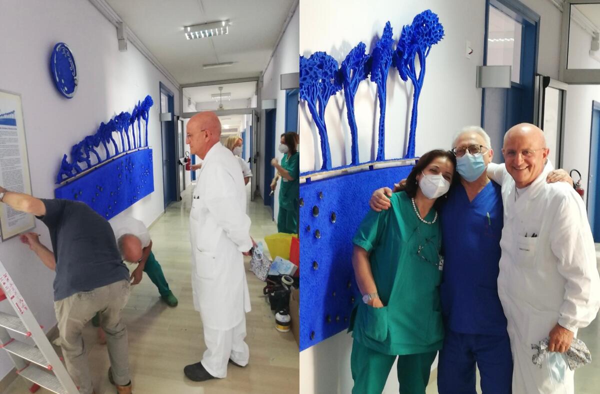 Foggia, al Riuniti reparto di Chirurgia Generale ospedaliera completamente ristrutturato con il colorato albero della vita - 