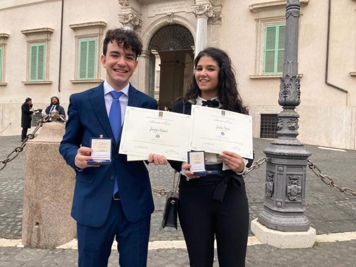 Due studenti di San Giovanni Rotondo premiati da Mattarella con il titolo di "Alfieri del Lavoro" - 